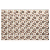 Coffee Pattern-structuur Stof (Yard (91,4 cm))