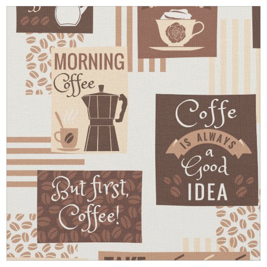 Coffee Pattern-structuur Stof (Close Up)