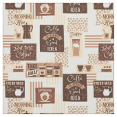 Coffee Pattern-structuur Stof (Swatch)