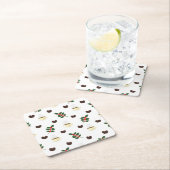 Coffee Pattern with Beans, Cups, and Coffee trees Kartonnen Onderzetters (Insitu)