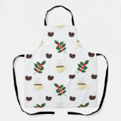 Coffee Pattern with Beans, Cups, and Coffee trees Schort (Voorkant)