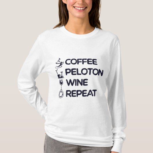 Coffee Pelo Wine Herhaal T-Shirt (Voorkant)