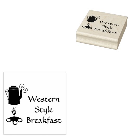 Coffee Percolator Westerne Stijl Breakfast Rubb Rubberstempel (Gestempeld)