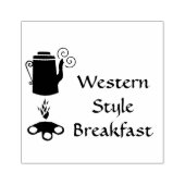 Coffee Percolator Westerne Stijl Breakfast Rubb Rubberstempel (Afrduk)