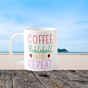 Coffee Pickleball Wijn Herhaal Koffiemok