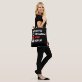 Coffee Pickleball Wine Herhaal Funny Tote Bag (Op model)