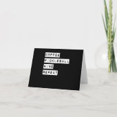 Coffee Pickleball Wine Herhalen Kaart (Voorkant)