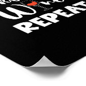 Coffee Pickleball Wine Herhalen Poster (Hoek)