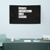 Coffee Pickleball Wine Herhalen Spandoek (Beurs)
