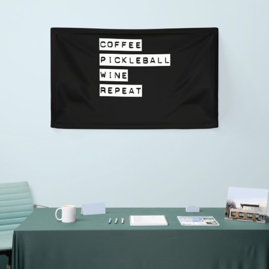 Coffee Pickleball Wine Herhalen Spandoek (Beurs)