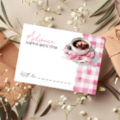Coffee Pink Bow Bridal Shower Advice Card Informatiekaartje