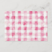 Coffee Pink Bow Bridal Shower Thank You Card Informatiekaartje (Achterkant)