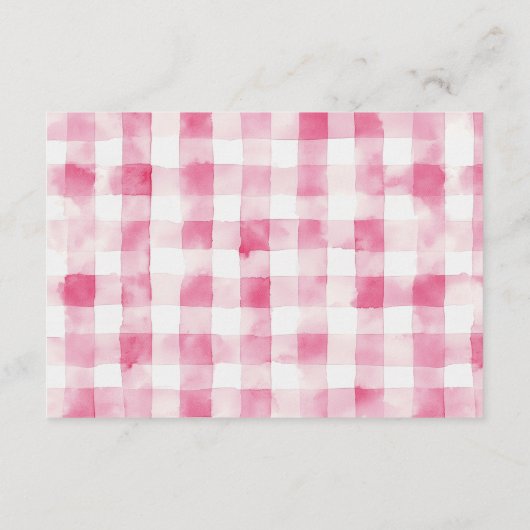 Coffee Pink Bow Bridal Shower Thank You Card Informatiekaartje (Achterkant)