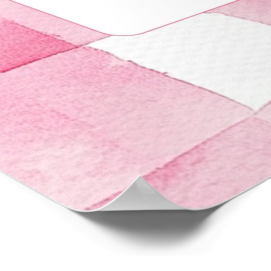 Coffee Pink Bow Bridal Shower Welcome Sign Poster (Hoek)