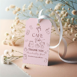 Coffee Pink Bow Cafe Bebe Girl Baby Shower Decor Cadeaulabel