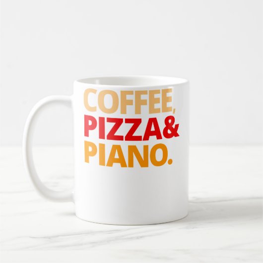 Coffee Pizza And Piano Koffiemok (Links)