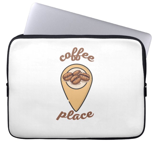 Coffee Place-notitieboek Laptop Sleeve (Voorkant)