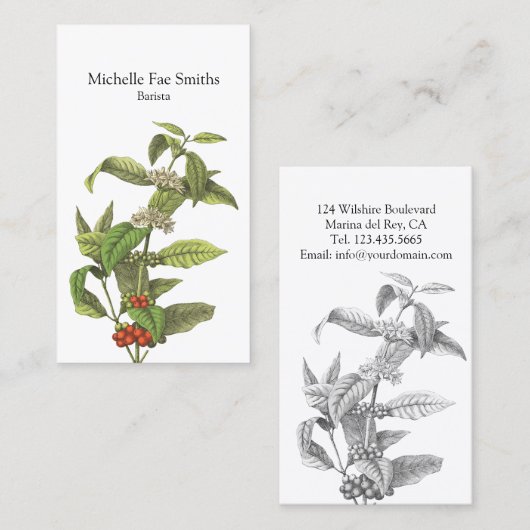 Coffee Plant Barista Cafe Specialist Visitekaartje (Voorkant / Achterkant)