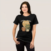 Coffee, Plants & Peace Gezellige Esthetiek Tri-Blend Shirt (Voorkant volledig)
