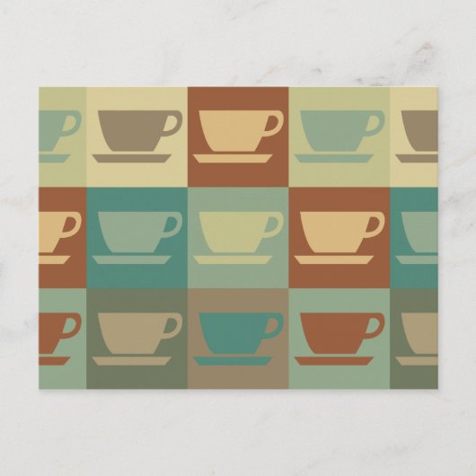 Coffee Pop Art Briefkaart (Voorkant)