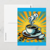 COFFEE POP ART BRIEFKAART (Voorkant / Achterkant)