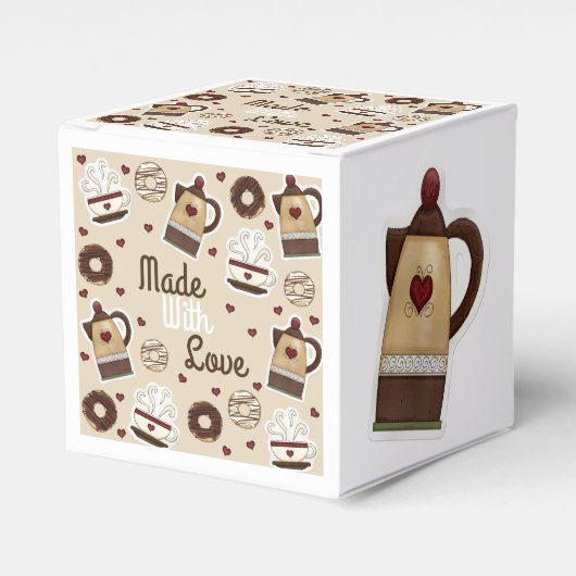 Coffee Pot and Cup Homemade Cake Bedankdoosjes (Voorkant Zijde)