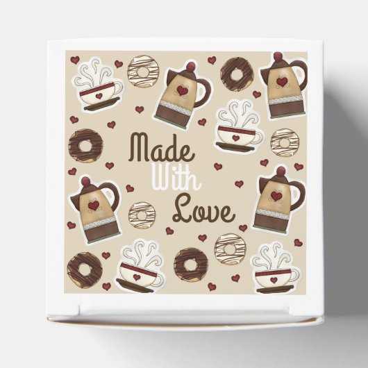 Coffee Pot and Cup Homemade Cake Bedankdoosjes (Bovenkant)