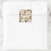 Coffee Pot and Cup Vierkante Sticker (Tas)