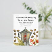 Coffee Pot Brewing Budget Moving Aankondiging (Staand voorkant)