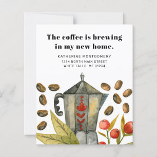 Coffee Pot Brewing Budget Moving Aankondiging