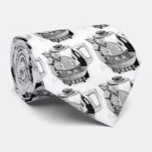 Coffee Pot Cafe Cappuccino Espresso Java Kaffe Stropdas (Opgerold)