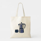 Coffee Pot Coffee Mok Cafe Tote Bag (Achterkant)