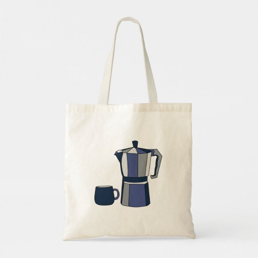 Coffee Pot Coffee Mok Cafe Tote Bag (Achterkant)