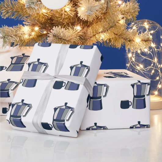 Coffee Pot Coffee Mok Verjaardag Cadeaupapier (Feestdagen)