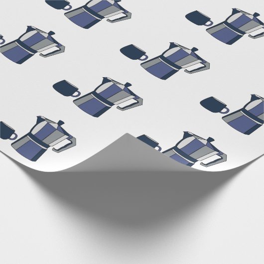 Coffee Pot Coffee Mok Verjaardag Cadeaupapier (Hoek)