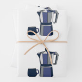 Coffee Pot Coffee Mok Verjaardag Inpakpapier Vel (In situ)