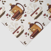 Coffee Pot & Cups Cute Pattern Decoupage Tissue P Tissuepapier (Detail)