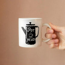 Coffee Pot Head - Coffee Funny Coffee Combo Mok