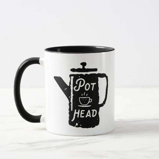 Coffee Pot Head - Coffee Funny Coffee Combo Mok (Links)