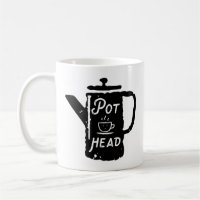 Coffee Pot Head - Coffee Funny Coffee Combo Mok
