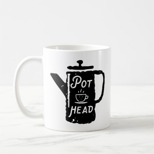 Coffee Pot Head - Coffee Funny Coffee Combo Mok (Links)
