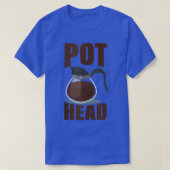 Coffee Pot Head Funny Drink Espresso Caffeine B T-shirt (Design voorkant)