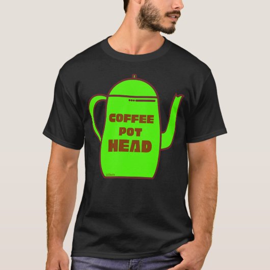 COFFEE POT HEAD grappig cadeauidee T-shirt (Voorkant)