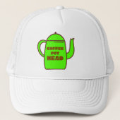 COFFEE POT HEAD grappig cadeauidee Trucker Pet (Voorkant)