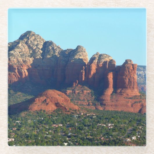 Coffee Pot Rock I in Sedona Arizona Glazen Onderzetter (Voorkant)
