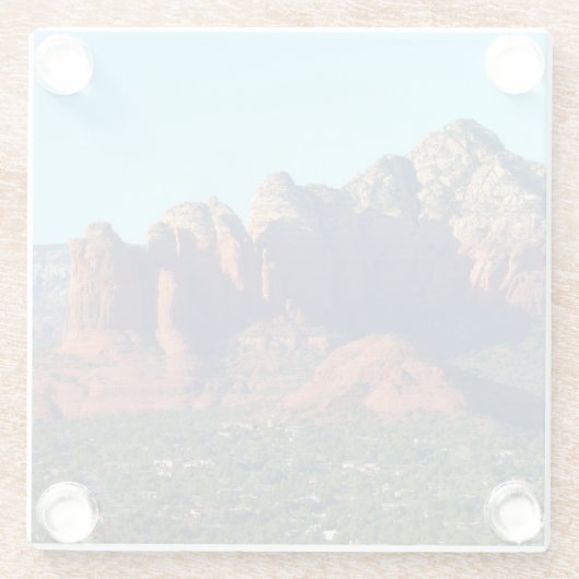 Coffee Pot Rock I in Sedona Arizona Glazen Onderzetter (Achterkant)