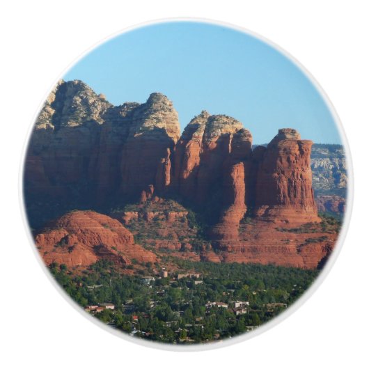 Coffee Pot Rock I in Sedona Arizona Keramische Knop (Voorkant)