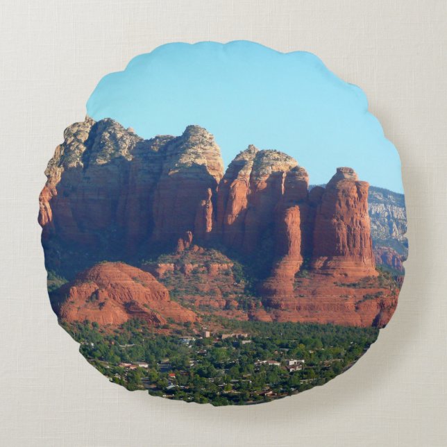 Coffee Pot Rock I in Sedona Arizona Rond Kussen (Voorkant)