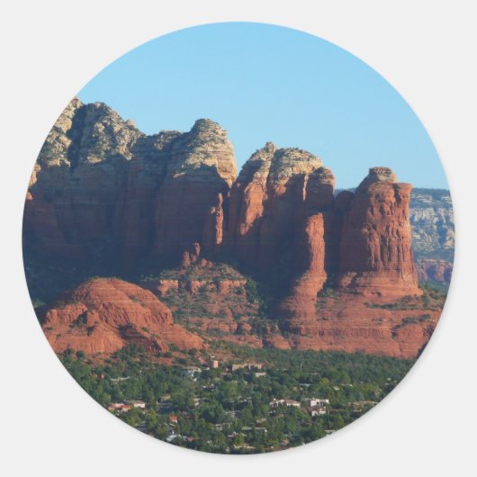 Coffee Pot Rock I in Sedona Arizona Ronde Sticker (Voorkant)
