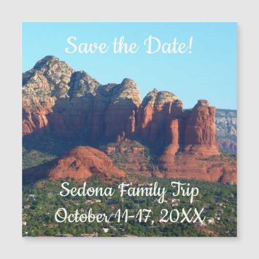 Coffee Pot Rock I in Sedona Arizona Save the Date (Voorkant)